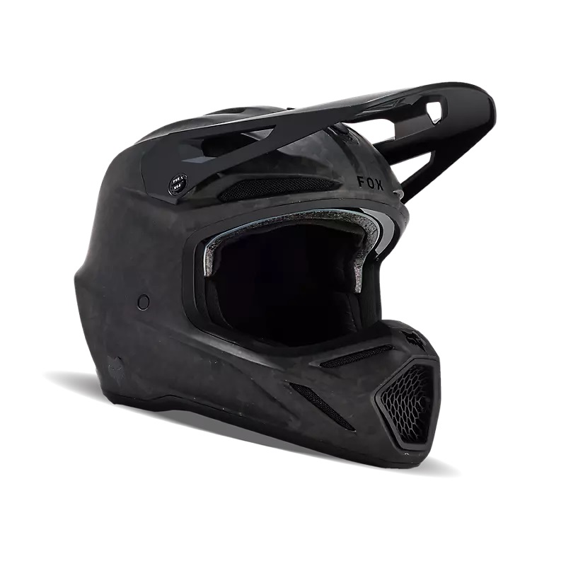 FOX  Helm V3 RS Carbon Solid Mattes Schwarz Gr: L59/60cm