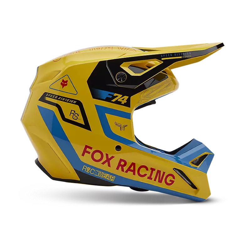 FOX MX-Helm V1 Race Spec  Blass Gelb