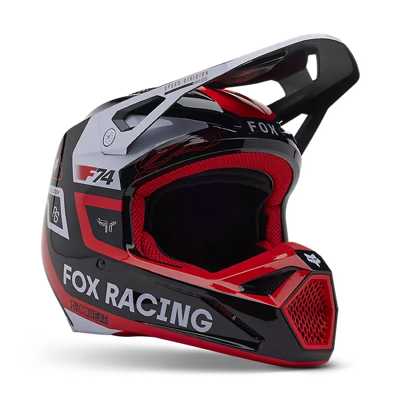 FOX MX-Helm V1 Race Spec  Fluoreszierendes Rot