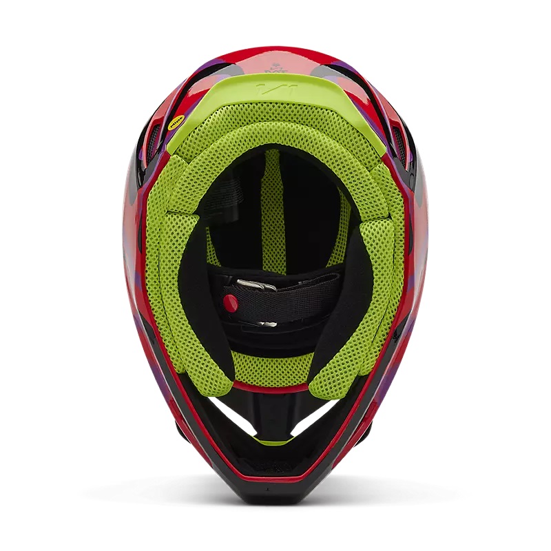 FOX MX-Helm V1 Emotion Fluoreszierendes Rot Gr:M 57/58cm