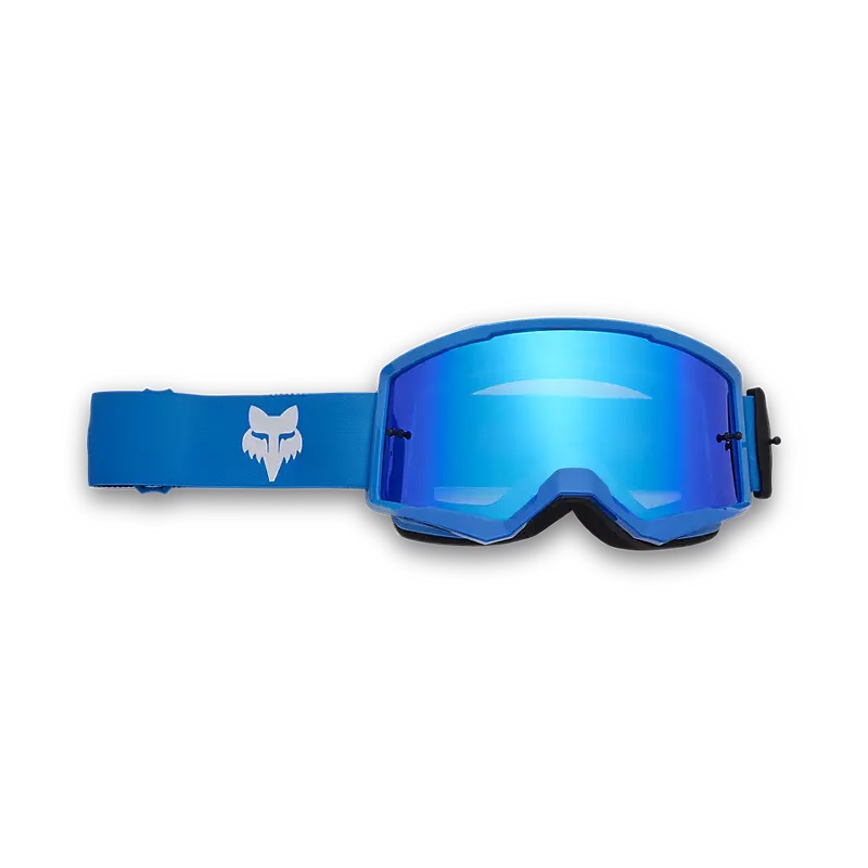 FOX MX-Brille Main Core Blau mit verspiegelter Sichtscheibe Chrome Glas-blau/chrome