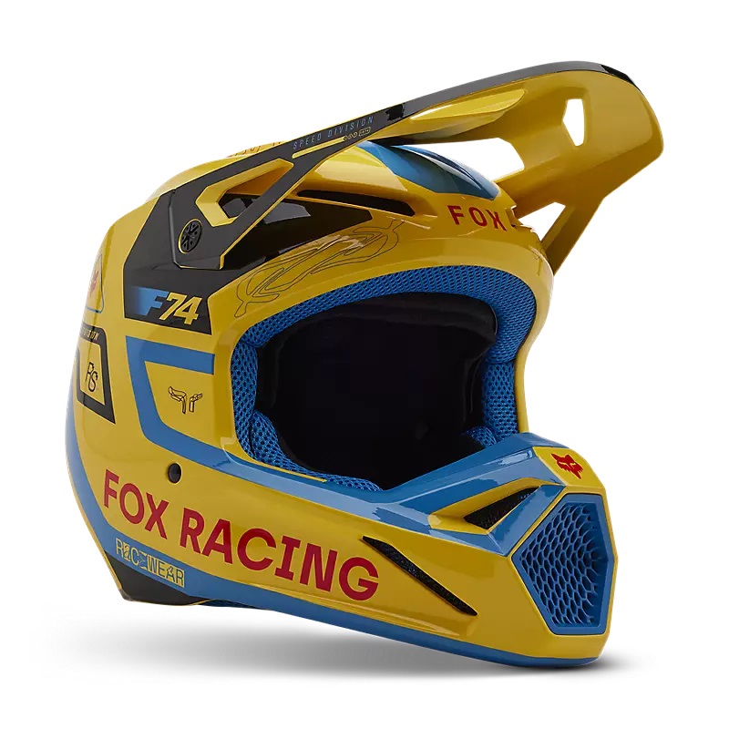 FOX MX-Helm V1 Race Spec  Blass Gelb