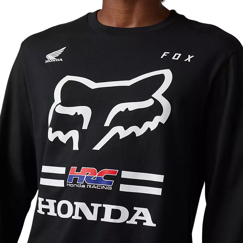 Langärmliges Premium-T-Shirt Fox X Honda schwarz