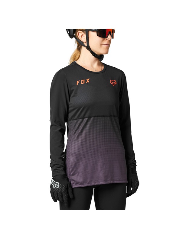 FOX MTB Womens Flexair LS Jersey Black/Pink Gr: M